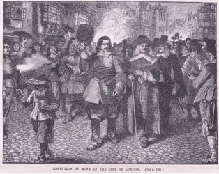 Reception of Monk in the city of London AD 1659
